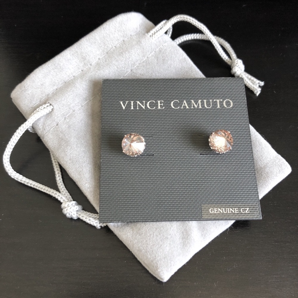 Vince Camuto Rose Gold Genuine CZ Stud Earrings 💎